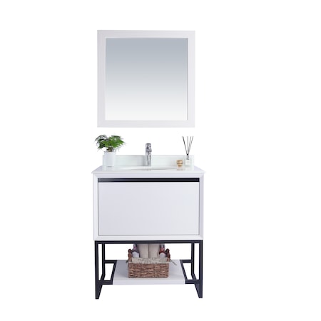 Alto 30, White Cabinet & Pure White Countertop